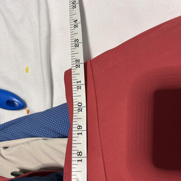 Peter Millar Crown Sport Shorts Mens 44 Red Performance Golf Casual Polyester - Picture 6 of 10